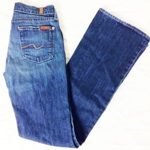 7FAM Jeans Boot Cut Dark Wash Size 26